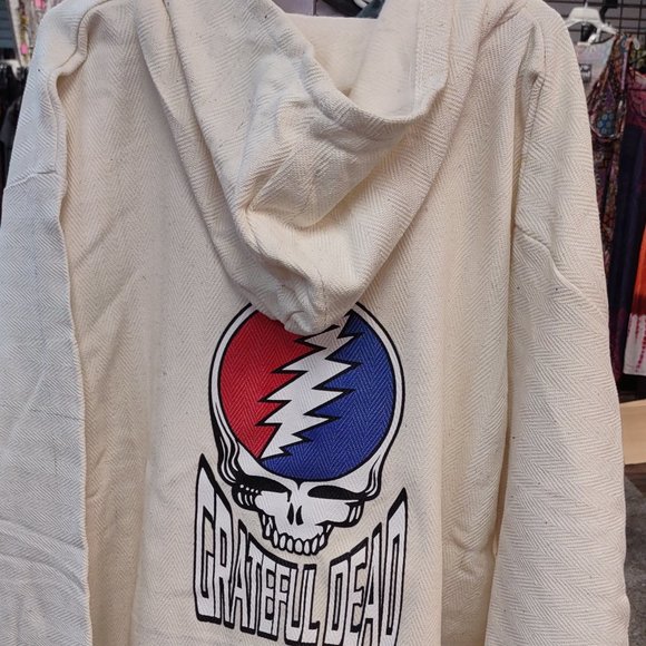 Baja Hoodie with Grateful Dead Steal Your Face on front and back - size XXL - Picture 2 of 3